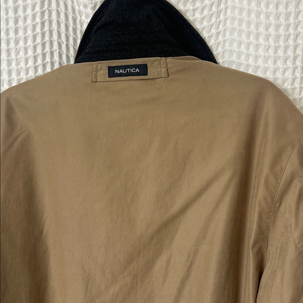Nautica Tan Jacket Barn Chore Wool Removable Liner Oversized Men’s Medium - Picture 6 of 8